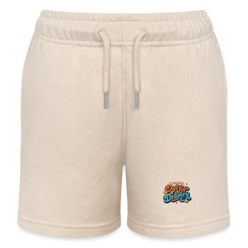 Livraison en mode standard | Dicton du facteur - Short de jogging enfant bio Stanley/Stella - écru doux - Devant