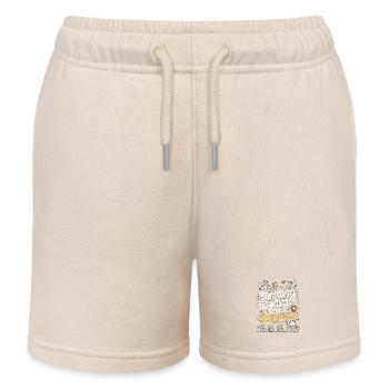 Homeroom Teacher Herding Students Since Educator - Kids Organic Sweat Shorts by Stanley/Stella - soft Ecru - Front