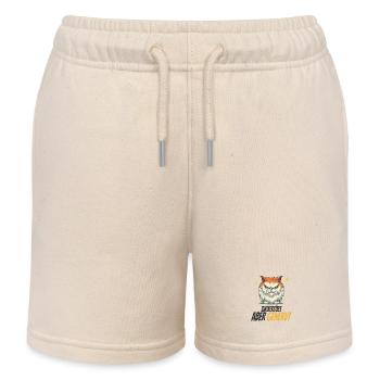 Zuckersüß aber genervt Katze lustig - Kinder Organic Joggingshorts Mini Bolter von Stanley/Stella - Natur - Vorne