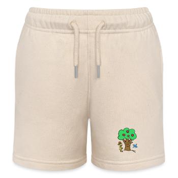 Apfelbaum Baum Teddybär Sommer Kind - Kinder Organic Joggingshorts Mini Bolter von Stanley/Stella - Natur - Vorne