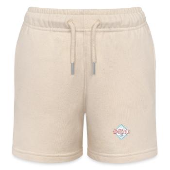 Sölden in Tirol Retro Skifahrer Vintage Skiurlaub - Kinder Organic Joggingshorts Mini Bolter von Stanley/Stella - Natur - Vorne