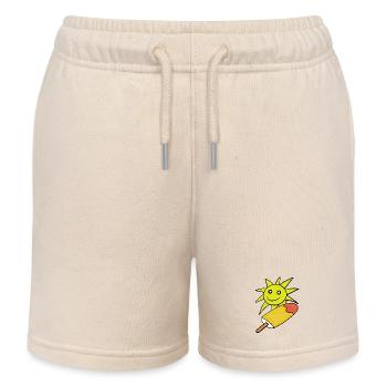 Sommer Sonne Eis Eiskrem Sommerzeit - Kinder Organic Joggingshorts Mini Bolter von Stanley/Stella - Natur - Vorne