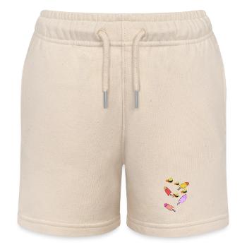 Buntes Eis mit Bienen Kinder Kind - Kinder Organic Joggingshorts Mini Bolter von Stanley/Stella - Natur - Vorne