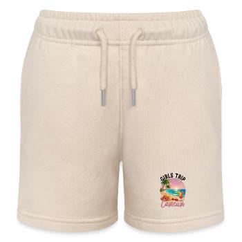 Girls Trip Cancun - Kids Organic Sweat Shorts by Stanley/Stella - soft Ecru - Front