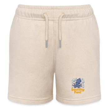 Illustration de calmar Squishy Fun - Short de jogging enfant bio Stanley/Stella - écru doux - Devant