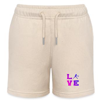 Pickleball athlete idea for pickleball athlete fans - Kids Organic Sweat Shorts by Stanley/Stella - soft Ecru - Front