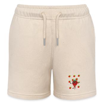 Lustige Erdbeere Erdbeeren Kinder  - Kinder Organic Joggingshorts Mini Bolter von Stanley/Stella - Natur - Vorne