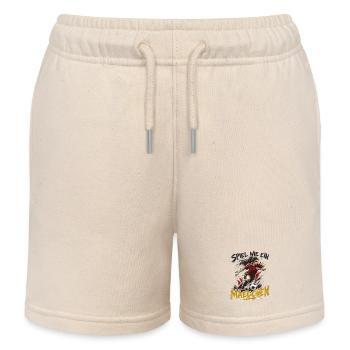 Spiel wie ein Mädchen Fußballheldin - Kinder Organic Joggingshorts Mini Bolter von Stanley/Stella - Natur - Vorne