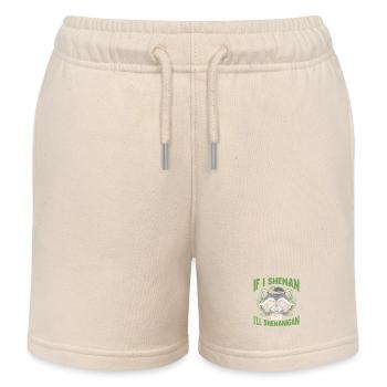 Trash Panda Raccoon - Kids Organic Sweat Shorts by Stanley/Stella - soft Ecru - Front