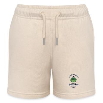 Annonce Grossesse Alerte Gros Bidon Chou - Short de jogging enfant bio Stanley/Stella - écru doux - Devant