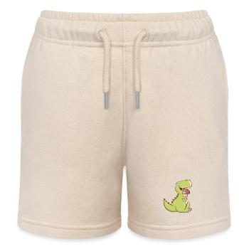 Süßer Dino mit Eis – Cute T-Rex Treat - Kinder Organic Joggingshorts Mini Bolter von Stanley/Stella - Natur - Vorne