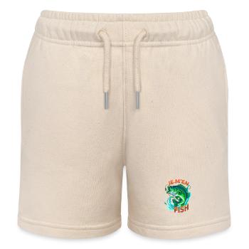 Je M'en Fish Humour Pêche Poisson Drôle - Short de jogging enfant bio Stanley/Stella - écru doux - Devant