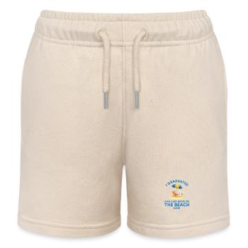 Ich habe meinen Abschluss gemacht. Kann ich jetzt zurück zum Strand. - Kinder Organic Joggingshorts Mini Bolter von Stanley/Stella - Natur - Vorne