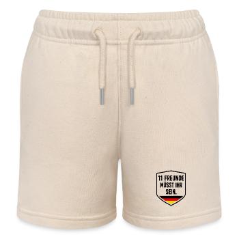 Deutschland Fußball Fan Teamgeist Elf Freunde - Kinder Organic Joggingshorts Mini Bolter von Stanley/Stella - Natur - Vorne