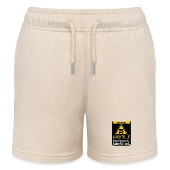 Warnung Nachteule Guten Morgen ist keine Uhrzeit - Kinder Organic Joggingshorts Mini Bolter von Stanley/Stella - Natur - Vorne