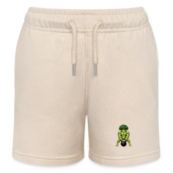 Brokkoli Kraft Sportler Fitness Bodybuilding - Kinder Organic Joggingshorts Mini Bolter von Stanley/Stella - Natur - Vorne