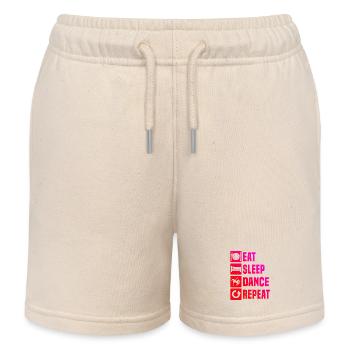 Gift idea for the breakdancer with break dance - Kids Organic Sweat Shorts by Stanley/Stella - soft Ecru - Front