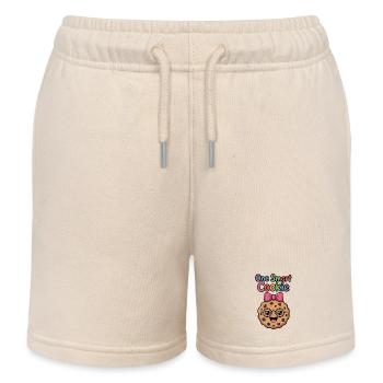 One Smart Cookie - Smart Cookie with Glasses - Kids Organic Sweat Shorts by Stanley/Stella - soft Ecru - Front