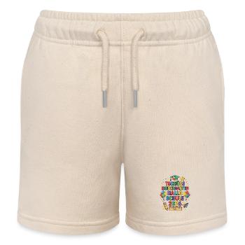 Tschüss Kindergarten Hallo Schule 2026 - Kinder Organic Joggingshorts Mini Bolter von Stanley/Stella - Natur - Vorne