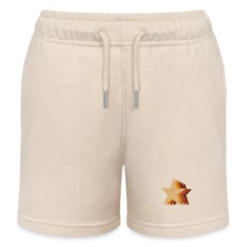 Stern Sternenstapel Star Silhouette Sterne - Kinder Organic Joggingshorts Mini Bolter von Stanley/Stella - Natur - Vorne