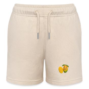 Fröhlicher Mango Mascot Obst Frucht  - Kinder Organic Joggingshorts Mini Bolter von Stanley/Stella - Natur - Vorne