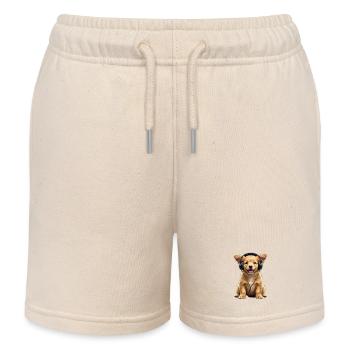 Chiot Casque - Short de jogging enfant bio Stanley/Stella - écru doux - Devant