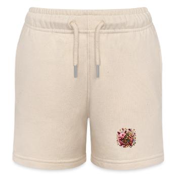 Pluie de trésors de tirelire - Short de jogging enfant bio Stanley/Stella - écru doux - Devant