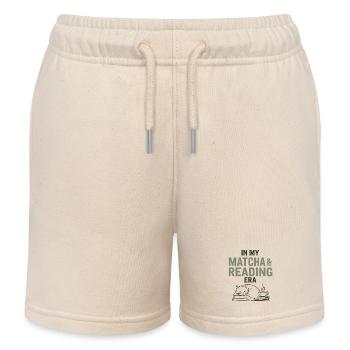 Matcha, Buch & Katze Therapie | Geschenk für Leser - Kinder Organic Joggingshorts Mini Bolter von Stanley/Stella - Natur - Vorne