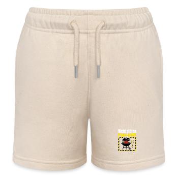Do Not Disturb, Dad Is Grilling - Kids Organic Sweat Shorts by Stanley/Stella - soft Ecru - Front