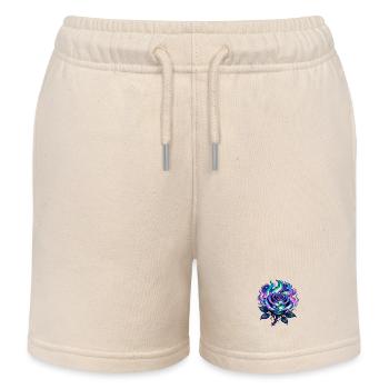 Neon Rose Fire Flame - Kids Organic Sweat Shorts by Stanley/Stella - soft Ecru - Front