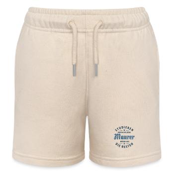 Studieren kann jeder - Maurer Spruch - Kinder Organic Joggingshorts Mini Bolter von Stanley/Stella - Natur - Vorne