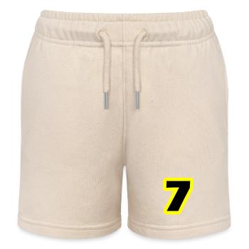 7 Number symbol - Kids Organic Sweat Shorts by Stanley/Stella - soft Ecru - Front