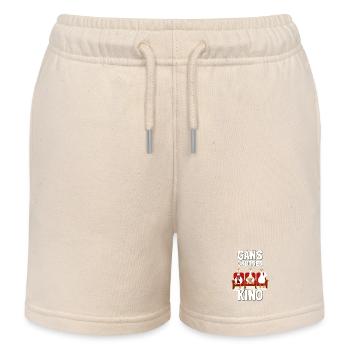 GANS GROßES KINO - rot/beige Gänse - Kinder Organic Joggingshorts Mini Bolter von Stanley/Stella - Natur - Vorne