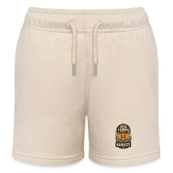 Faultier Mein Tempo Heißt Namaste Shirt - Kinder Organic Joggingshorts Mini Bolter von Stanley/Stella - Natur - Vorne