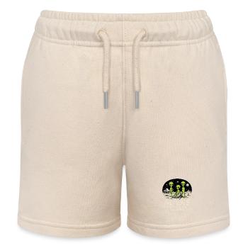 Aliens Don’t Believe in You Either - Kids Organic Sweat Shorts by Stanley/Stella - soft Ecru - Front
