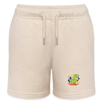 Enfant amoureux de dinosaures cadeau pour tout-petits T Rex rétro - Short de jogging enfant bio Stanley/Stella - écru doux - Devant