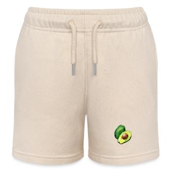 Fresh avocado - Kids Organic Sweat Shorts by Stanley/Stella - soft Ecru - Front
