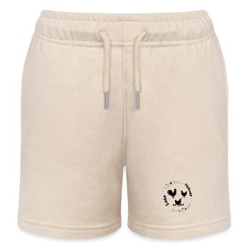 Chicken Love - Kids Organic Sweat Shorts by Stanley/Stella - soft Ecru - Front