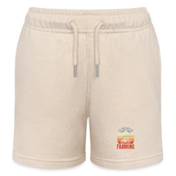 I'd rather be on the farm - Kids Organic Sweat Shorts by Stanley/Stella - soft Ecru - Front