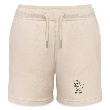 Tea-Rex Tee-Genießer - Kinder Organic Joggingshorts Mini Bolter von Stanley/Stella - Natur - Vorne