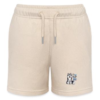 Husky Paillettes Husky Drôle Husky Dog Lover Design Merch - Short de jogging enfant bio Stanley/Stella - écru doux - Devant