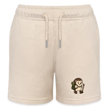 Wandering Squirrel Adventurer - Kids Organic Sweat Shorts by Stanley/Stella - soft Ecru - Front