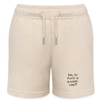 SAG, IST PLATZ IM ZABERLAND ? - Grafitti schwarz - Kinder Organic Joggingshorts Mini Bolter von Stanley/Stella - Natur - Vorne