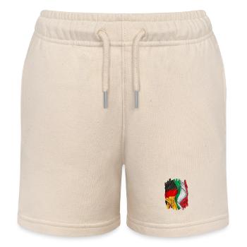 Stolz auf die Deutschland und Italien Flagge - Kinder Organic Joggingshorts Mini Bolter von Stanley/Stella - Natur - Vorne