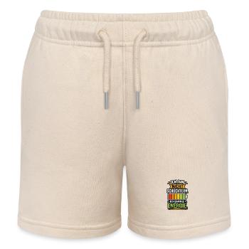 Ich bin nicht schüchtern, ich sammle Energie - Kinder Organic Joggingshorts Mini Bolter von Stanley/Stella - Natur - Vorne