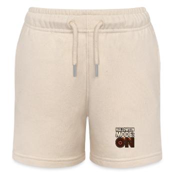Funny Halloween – Halloween Mode On - Kids Organic Sweat Shorts by Stanley/Stella - soft Ecru - Front