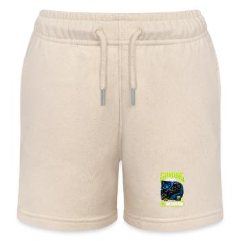 Gamer Gaming Cat Video Game - Kinder Organic Joggingshorts Mini Bolter von Stanley/Stella - Natur - Vorne