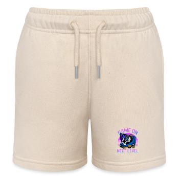 Gamer Gaming Cat Video Game - Kinder Organic Joggingshorts Mini Bolter von Stanley/Stella - Natur - Vorne