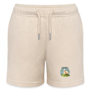 Ei Ei Käpt’n – Lustiges Schaf Design - Kinder Organic Joggingshorts Mini Bolter von Stanley/Stella - Natur - Vorne