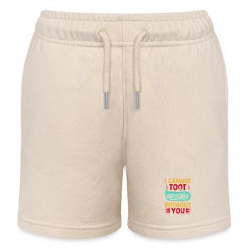 Euphonium Cannot Toot Without You Baritone - Kids Organic Sweat Shorts by Stanley/Stella - soft Ecru - Front